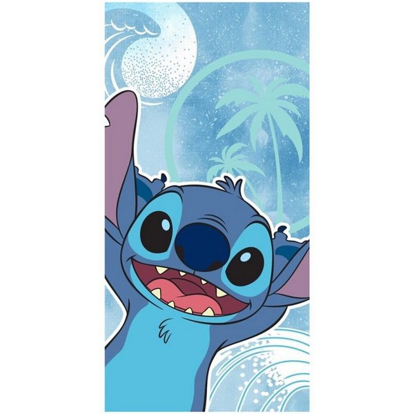 Lilo & Stitch Badetücher Lilo & Stitch Badetuch 70x140cm – Wave Strandtuch Desig, 100% Baumwolle (1-St)