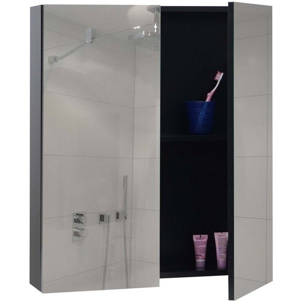 MCW Badezimmerspiegelschrank MCW-B19b-60 Hochglanz-Optik