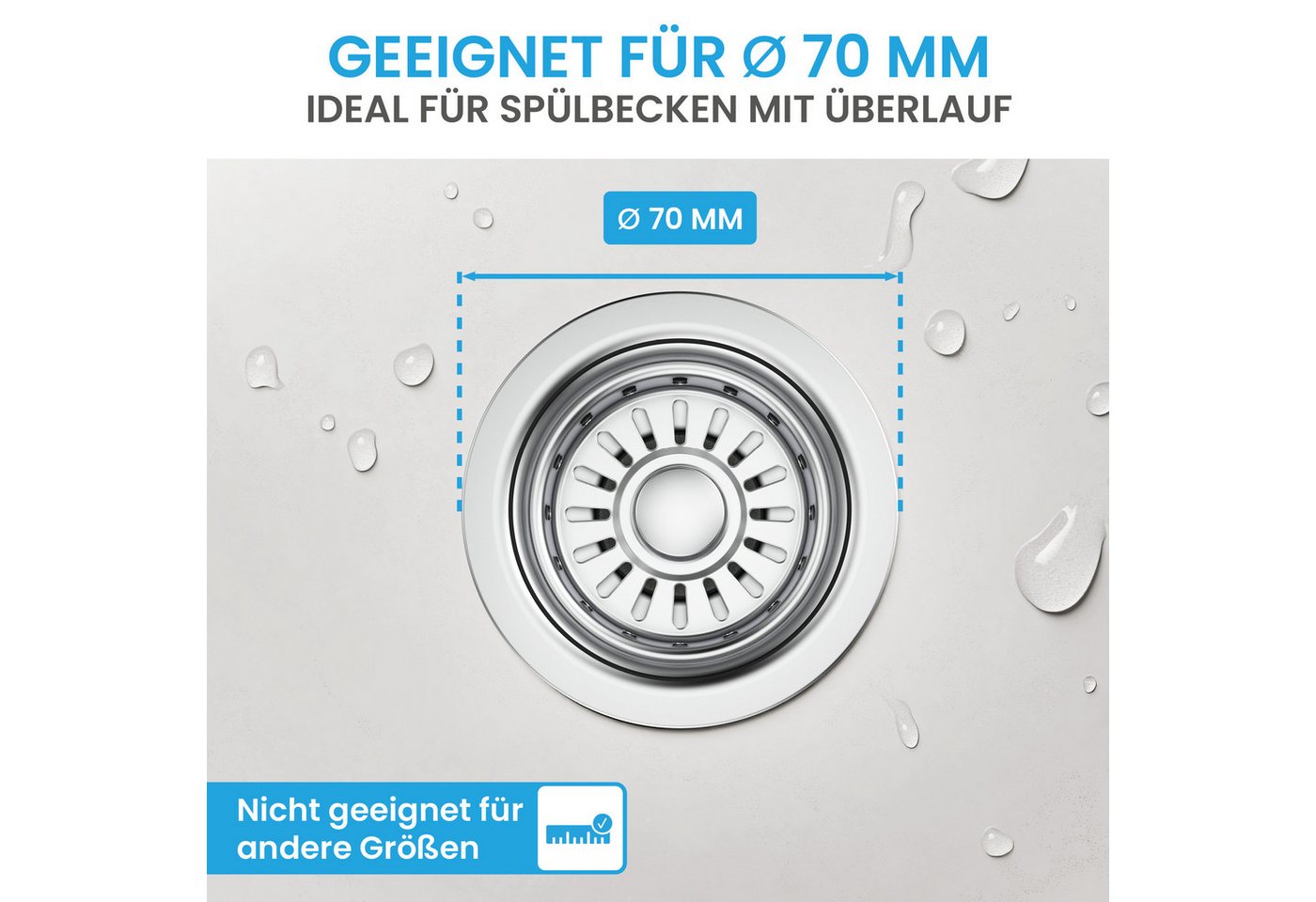 Bächlein Ablaufgarnitur Pop-Up Küche Mini – Bild 2 von 5