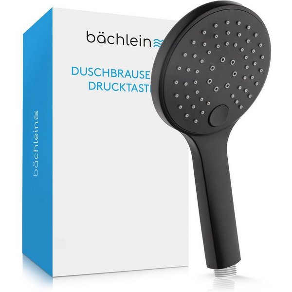 Bächlein Duschbrause Brausekopf Handbrause mit 3 Strahlarten, drei Stahlarten durch Drucktaste wählbar