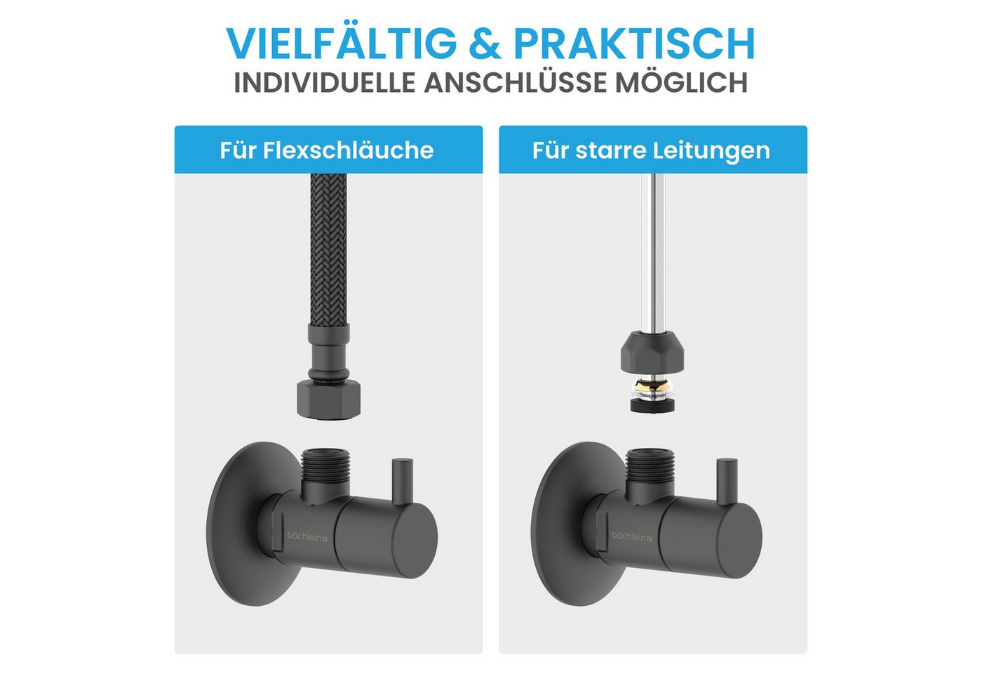Bächlein Eckventil Eckventil-Set schnellverschluss Komfort – Bild 5 von 5