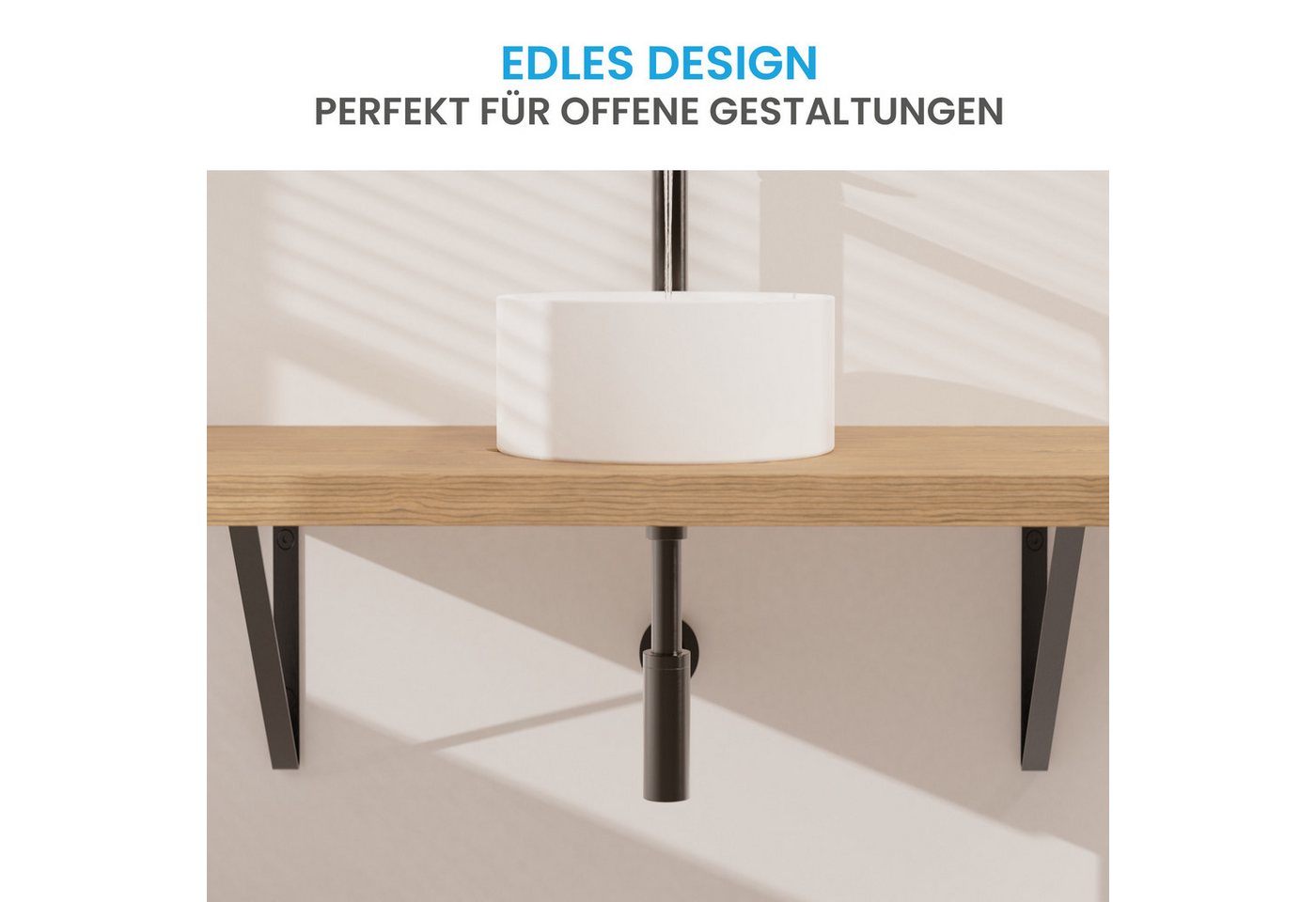 Bächlein Siphon Eleganter Waschbeckenablauf, Innovative Reinigungsöffnung, Universell einsetzbar – Bild 2 von 5