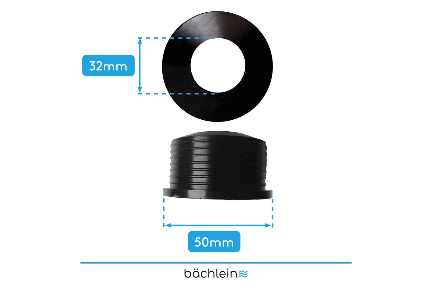Bächlein Siphon Gummimanschette Dichtmanschette Siphon Dichtung für Abflussrohr – Bild 2 von 3