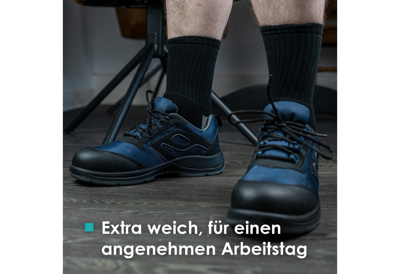 Bärenfuß Arbeitssocken 8 Paar, Extrem Robust und Atmungsaktiv mit verstärkte Belastungszonen (Verstärkung an Zehen, Ferse und Gelenk) – Bild 3 von 5