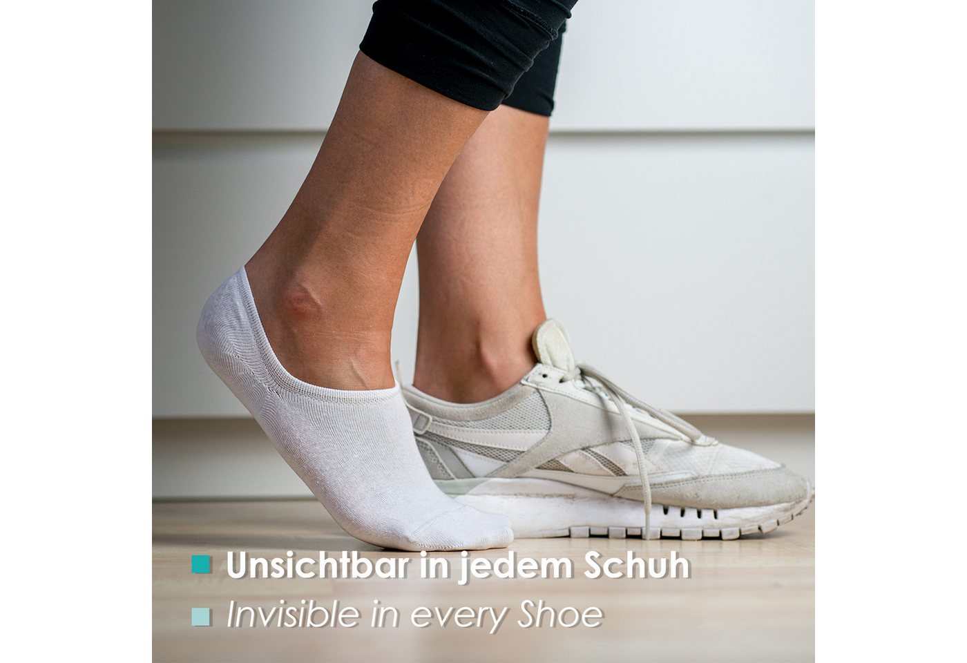 Bärenfuß Füßlinge 8 Paar Invisible Socks Sneaker unsichtbare Socken Damen & Herren keine Naht spürbar, feine Webung, fusselfrei, nicht einlaufend – Bild 3 von 5