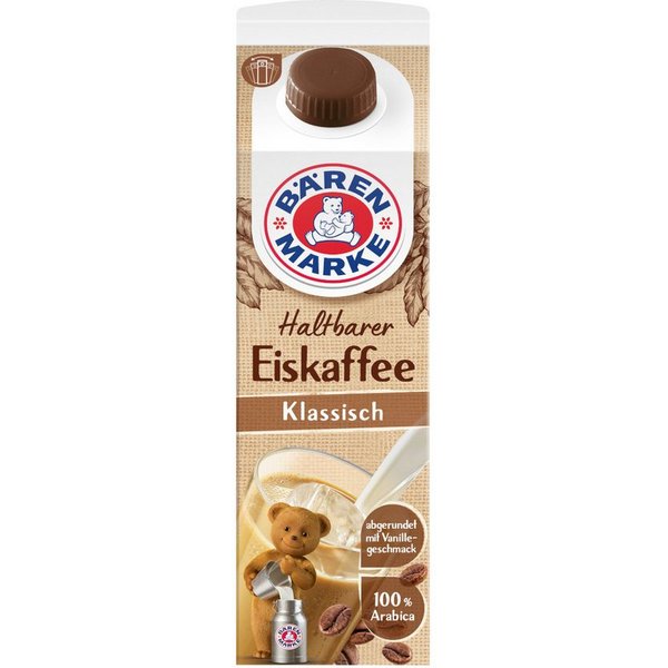 BAERENMARKE Kaffee, Bärenmarke Haltbarer Eiskaffee Klassisch erfrischender Genuss 1000ml