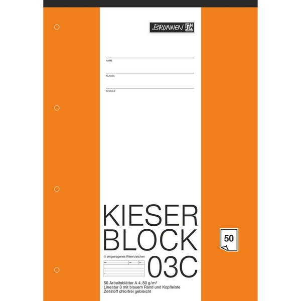 Baier & Schneider Collegeblock Schreibblock A4 Lineatur 3 50 Blatt