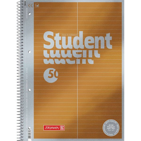 Baier & Schneider Vokabelheft Collegeblock Vokabeln A4 liniert Lineatur 53 50 Blatt, Spiralbindung
