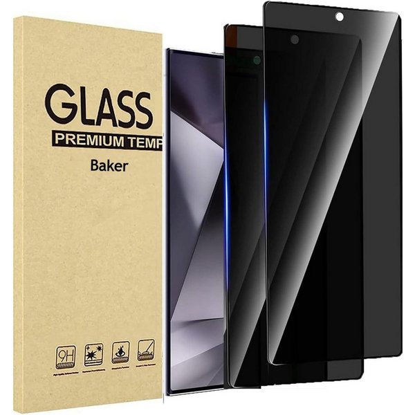 Baker Sichtschutzfolie 2x Panzerglas Blickschutz Samsung Galaxy S26 S26 Plus S26 Ultra, (2 Pack), Privacy Schutzglas Displayschutzfolie Schutzfolie