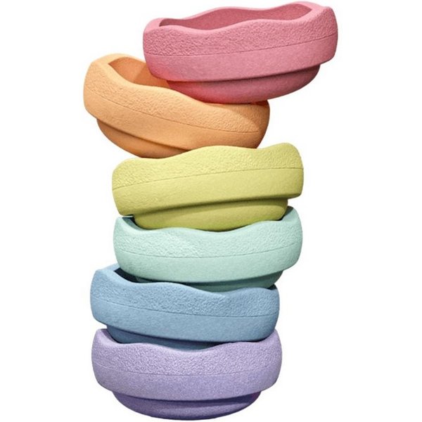 Stapelstein Balancetrainer Stapelstein rainbow pastel, für Drinnen und Draußen, 6-tlg. ØxH: 27,5x12 cm