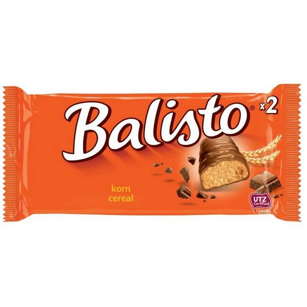 Balisto Cerealien, Balisto Korn Mix Vollkornkeks Riegel Überzug aus Milchschokolade 37g