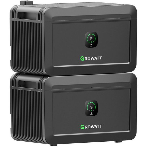 Growatt Balkonkraftwerk Growatt NOAH 2000 Speicher, 2048Wh mit 1800W PV-Eingangsleistung, (Niedrigtemperaturschutz), Fernüberwachung und -steuerung über App