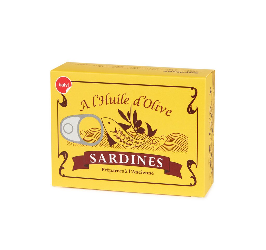 Balvi Brotzeitgabel Sardines Set - 6er Set Aperitiv-Gabeln Sardinen - Metall Piekser (6 Stück), Cocktailspieße, Cocktail-Gabeln in Sardinendose - Snackgabel Sar – Bild 3 von 5