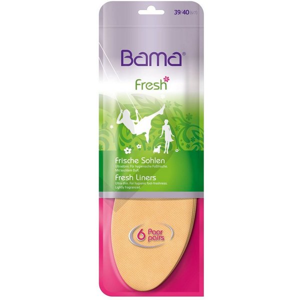 BAMA Group Einlegesohlen 6 Paar BAMA fresh 'ins ultradünne Einlegesohlen leichter Duft
