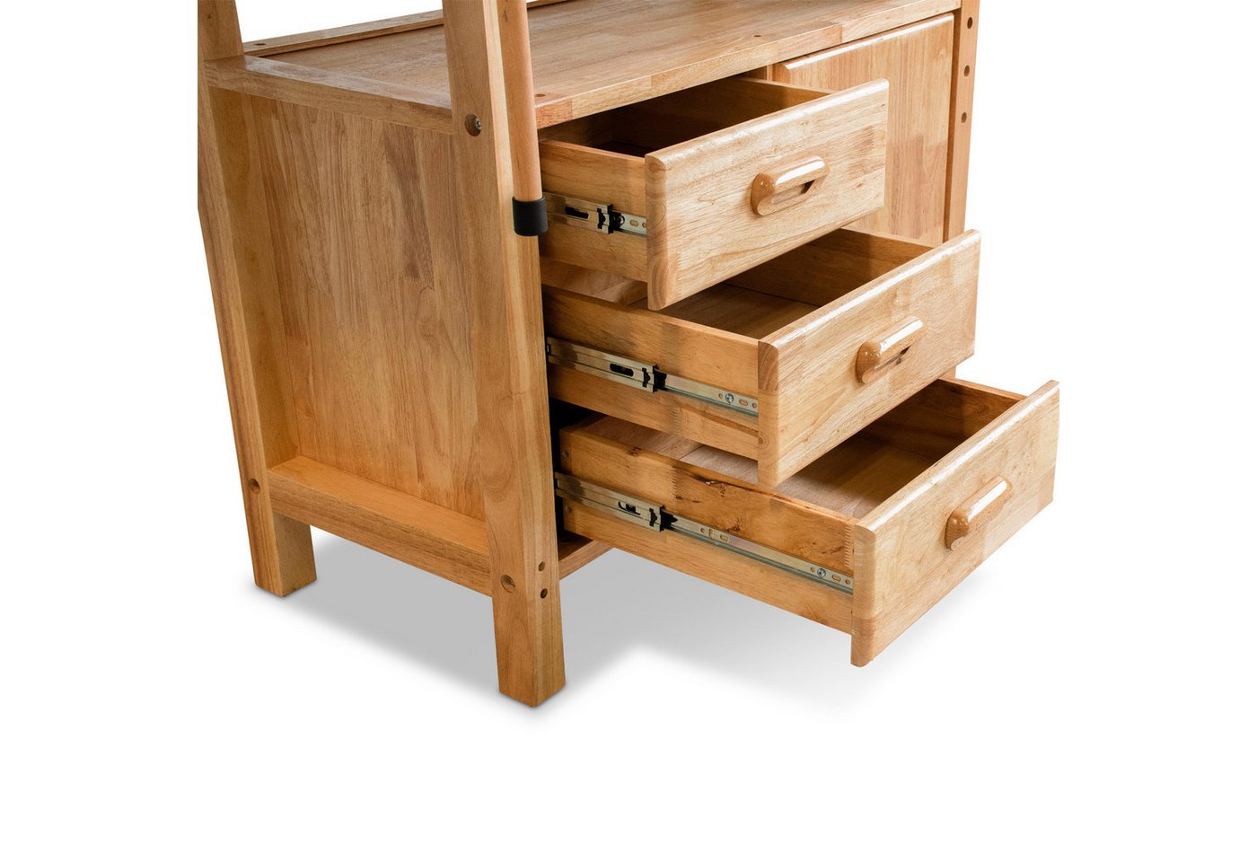 BAMATO Hobelbank WORK-1380, (1-tlg), 2x Spannzangen, 8x Bankhaken, Massivholz Hobelbank, Holzwerkbank – Bild 2 von 5