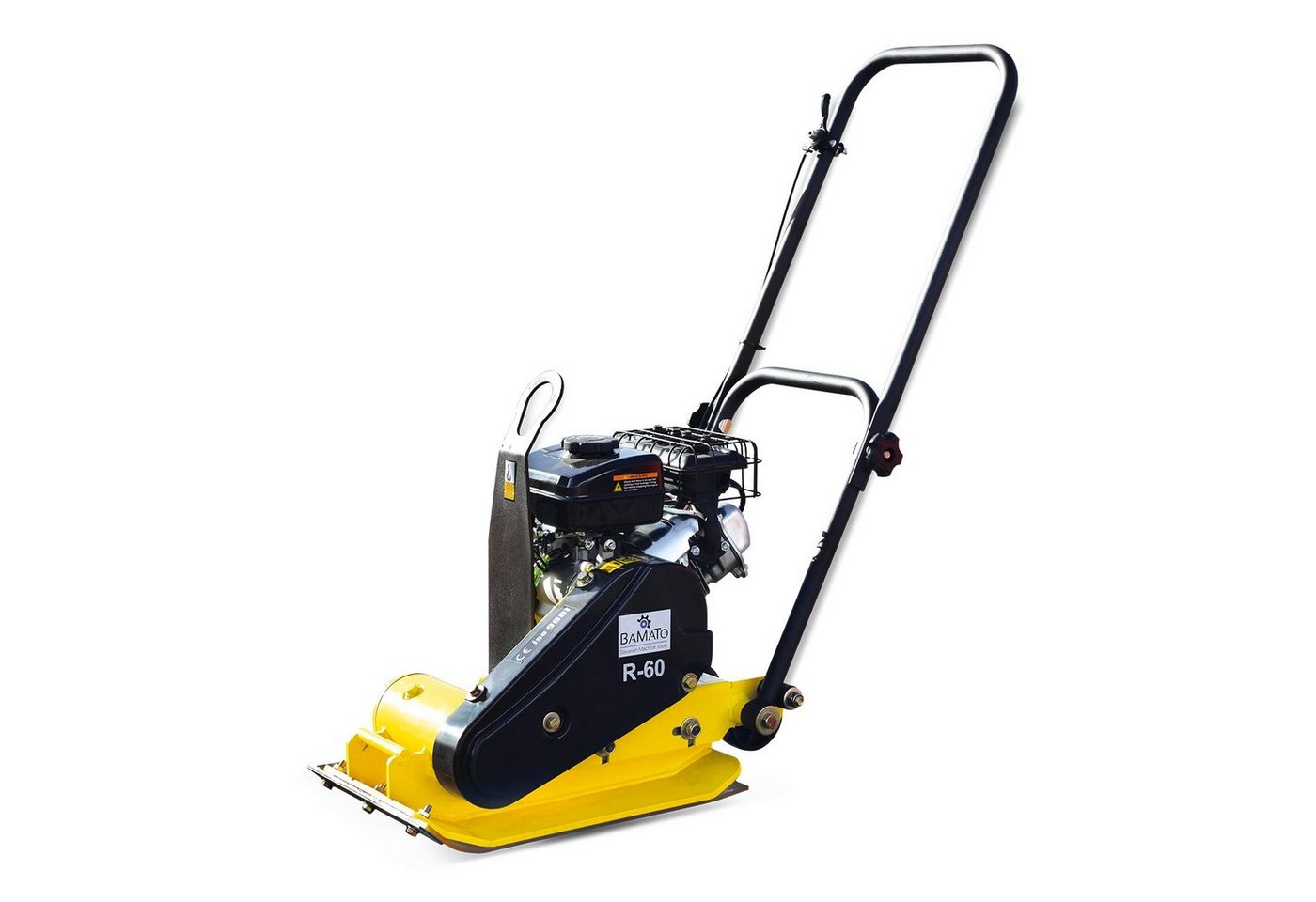 BAMATO Rüttelplatte R-60, max. 5140 vpm, 2-tlg., inklusive Gummimatte und Fahrwerk – Bild 4 von 5