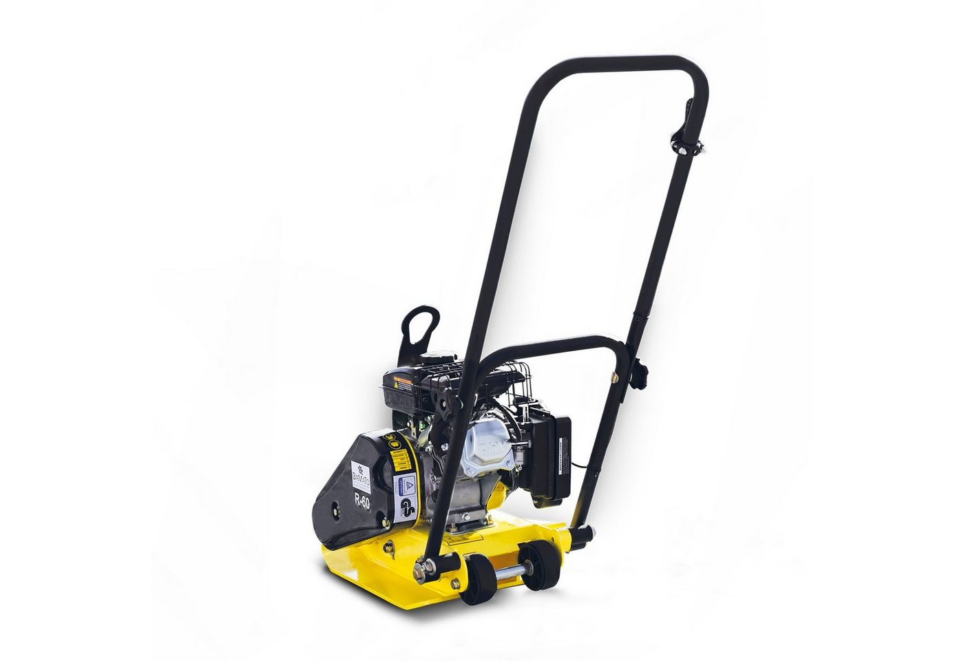 BAMATO Rüttelplatte R-60, max. 5140 vpm, 2-tlg., inklusive Gummimatte und Fahrwerk – Bild 5 von 5