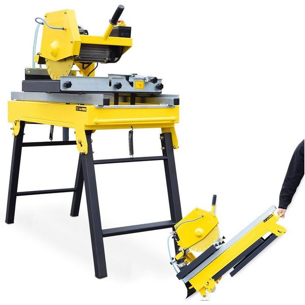 BAMATO Steintrenner STRM-355 Steintrennmaschine 2,2 kW 350mm Diamanttrennscheibe 230V, 45° schwenkbar, 120mm Schnitthöhe, Steinsäge, Kühlung, Fahrwerk