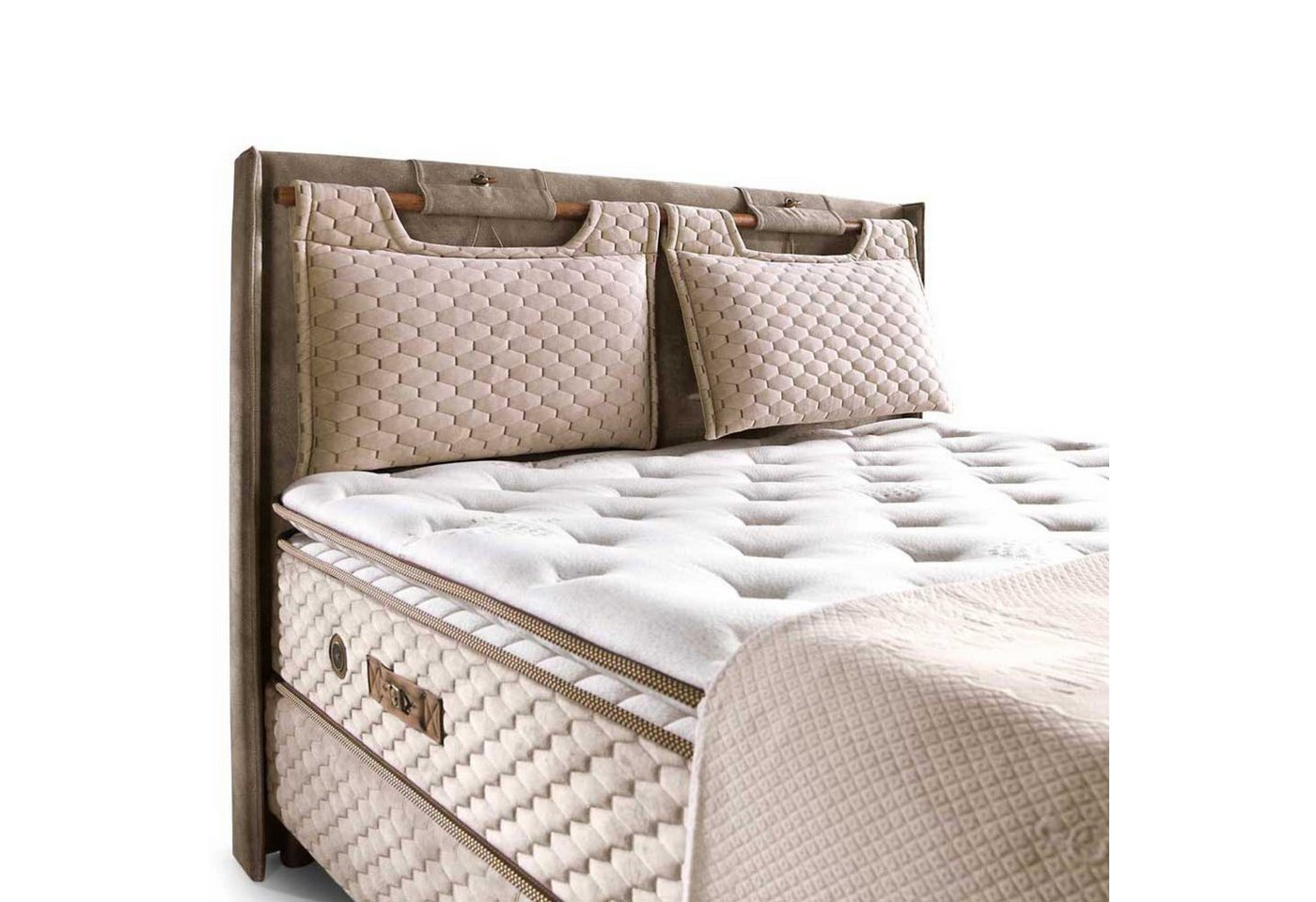 Bambi Boxspringbett Magnasand, Bett mit Bettkasten, Matratze & Topper, Taschenfederkern H3 (Set, 2 Bettkästen, 1 Kopfteil, 1 Matratze), inkl. Lieferung – Bild 4 von 5