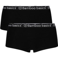 BAMBOO BASICS Bamboo basics Damen Hipster IRIS, 2er Pack - Panty, atmungsaktiv, Single Jersey, Größe XL in Schwarz