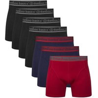 BAMBOO BASICS Bamboo basics Herren Boxer Shorts, 7er Pack - RICO7P, atmungsaktiv, Single Jersey, Größe XL in Schwarz