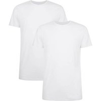 BAMBOO BASICS Bamboo basics Herren T-Shirt RUBEN, 2er Pack - Unterhemd, Rundhals, Single Jersey, Größe 2XL in Weiß
