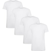 BAMBOO BASICS Bamboo basics Herren T-Shirt RUBEN, 4er Pack - Unterhemd, Rundhals, Single Jersey, Größe 2XL in Weiß