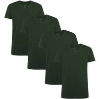 BAMBOO BASICS Bamboo basics Herren T-Shirt VELO, 4er Pack - Unterhemd, V-Neck, Single Jersey, Größe M in Grün