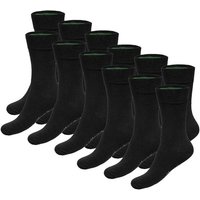 BAMBOO BASICS Bamboo basics Unisex Socken, 12er Pack - BEAU Anklet Socks, Kurzsocken, einfarbig, Größe 41-46 in Schwarz