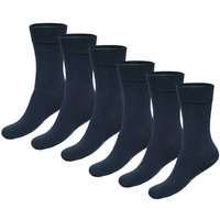 BAMBOO BASICS Bamboo basics Unisex Socken, 6er Pack - BEAU Anklet Socks, Kurzsocken, einfarbig, Größe 35-40 in Blau