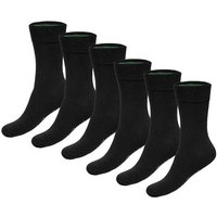 BAMBOO BASICS Bamboo basics Unisex Socken, 6er Pack - BEAU Anklet Socks, Kurzsocken, einfarbig, Größe 41-46 in Schwarz