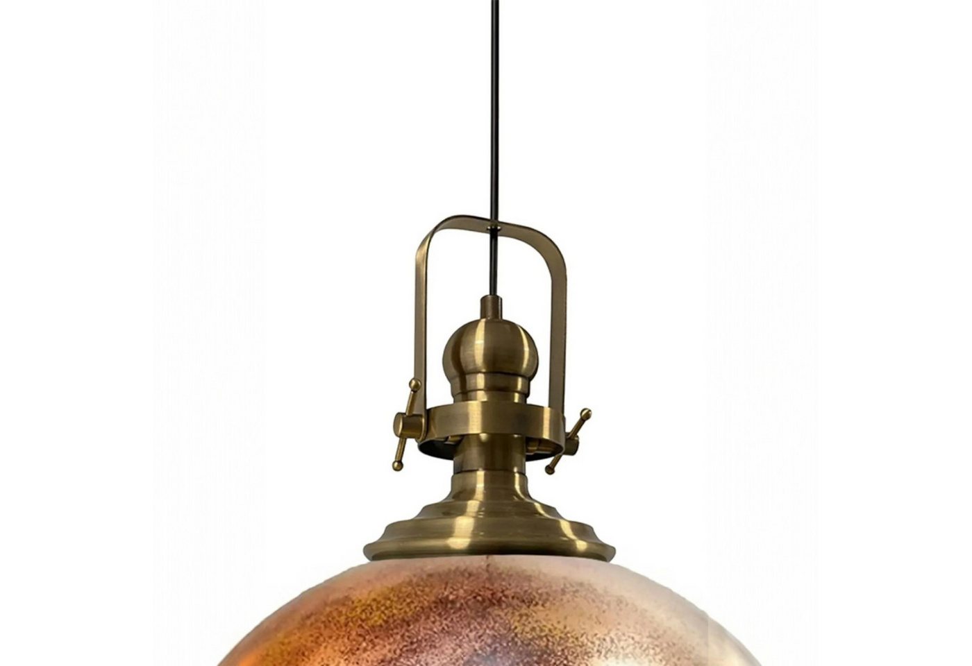 Bamyum Pendelleuchte Hängelampe Kupferfarbe, E27, Handgemalt Vintage Industrial Style Lampe, ohne Leuchtmittel – Bild 5 von 5