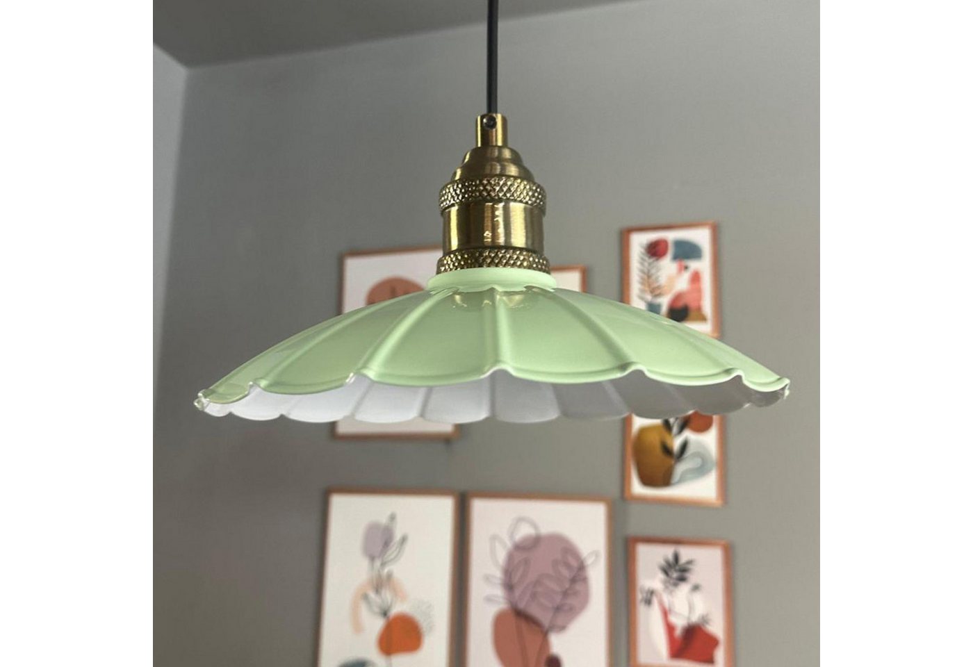 Bamyum Pendelleuchte Pendelleuchte Risso Metall Ø25cm, Modern Hängelampe, ohne Leuchtmittel – Bild 3 von 5