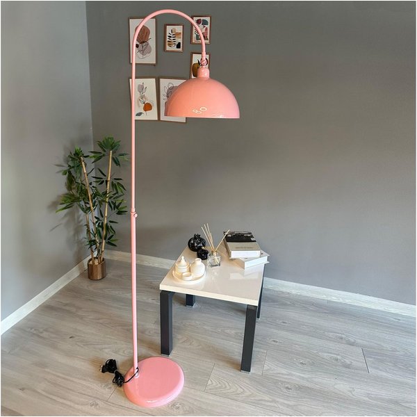 Bamyum Stehlampe Moderne Stehlampe aus Metall mit E27, verstellbarer Lampenschirm, ohne Leuchtmittel, E27, verstellbarer Lampenschirm, Stehluchte mit Ablage