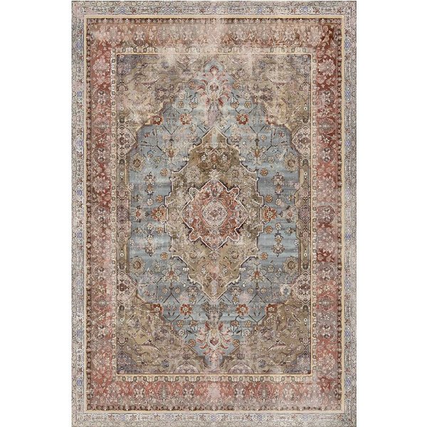 Bamyum Teppich Avlin Teppich mit Chenille-Druck, Waschbarer, Antibakteriell Teppich