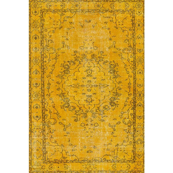 Bamyum Teppich Giallo Teppich mit Chenille-Druck, Waschbarer, Antibakteriell Teppich