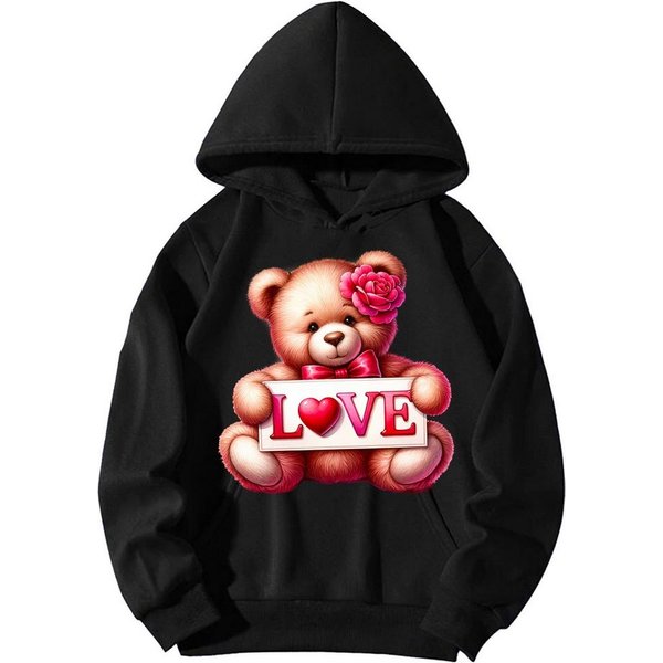 Banco Hoodie Damen Oversized Hoodie Kapuzenpullover Valentinstag Größen XS bis 6XL