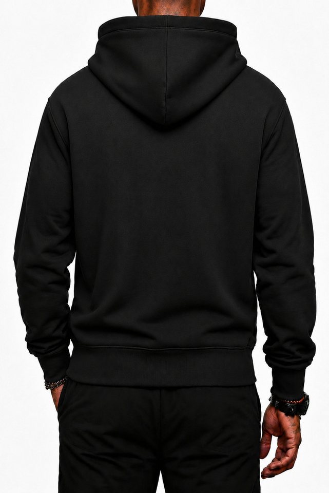 Banco Hoodie Herren Kapuzenpullover Pullover Pulli Langarmshirt "Scary Smiley" mit Kapuze und zwei Taschen – Bild 2 von 2