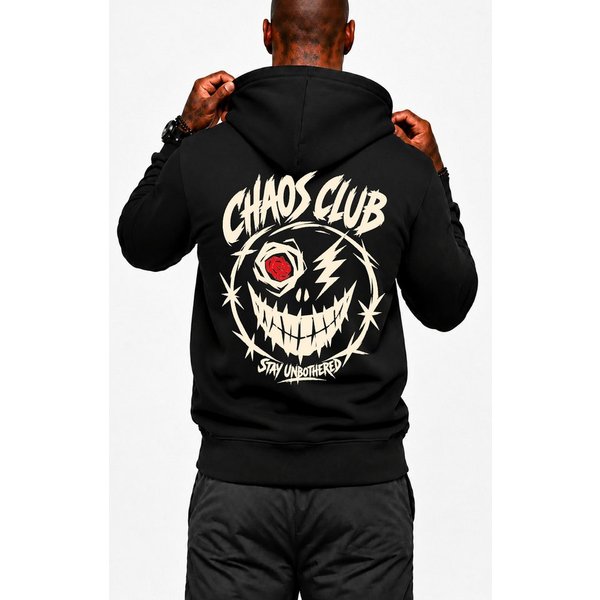 Banco Hoodie Herren Kapuzenpullover Pullover Pulli Langarmshirt "Chaos Club" mit Kapuze und 2 Taschen