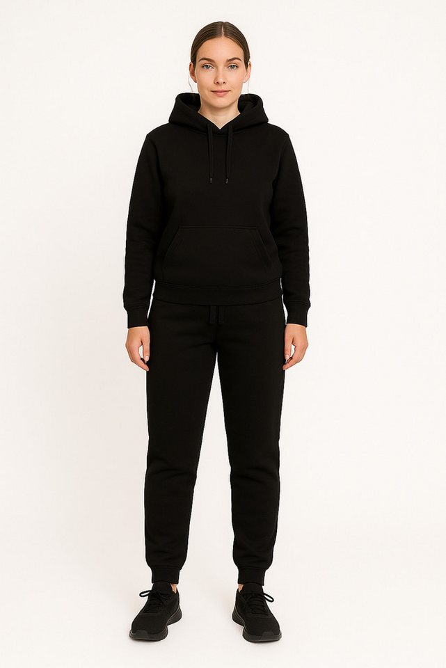 Banco Jogginganzug Damen Trainingsanzug mit Kapuzenpullover und Jogginghose (1x Kapuzenpullover 1x Sporthose), Sportanzug Damen 2-Teiler Set – Bild 3 von 4