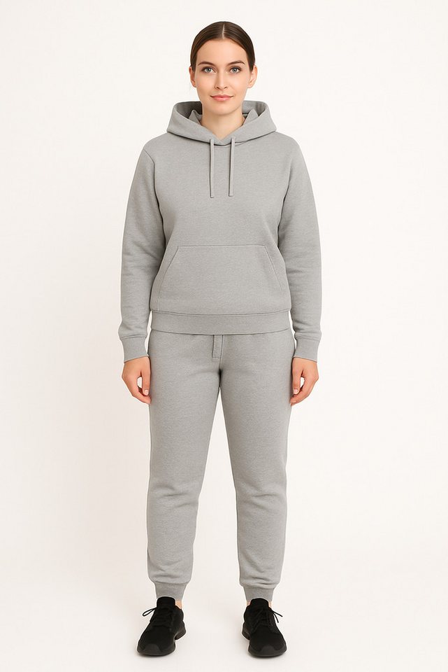 Banco Jogginganzug Damen Trainingsanzug mit Kapuzenpullover und Jogginghose (1x Kapuzenpullover 1x Sporthose), Sportanzug Damen 2-Teiler Set – Bild 4 von 5