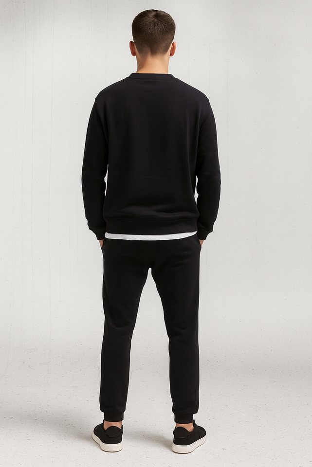 Banco Sweatshirt Herren Rundhals Pullover - Stylischer Skeletten_Kopf Unifarben – Bild 4 von 4