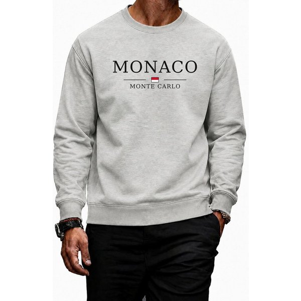 Banco Sweatshirt Herren Rundhalspullover Pullover Langarmshirt Pulli Monte Carlo