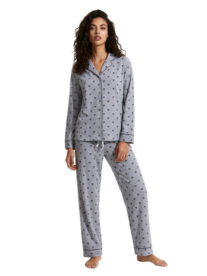 Banii Pyjama Langarm Set Ruby Schleifen Schlafanzug – Bild 2 von 5