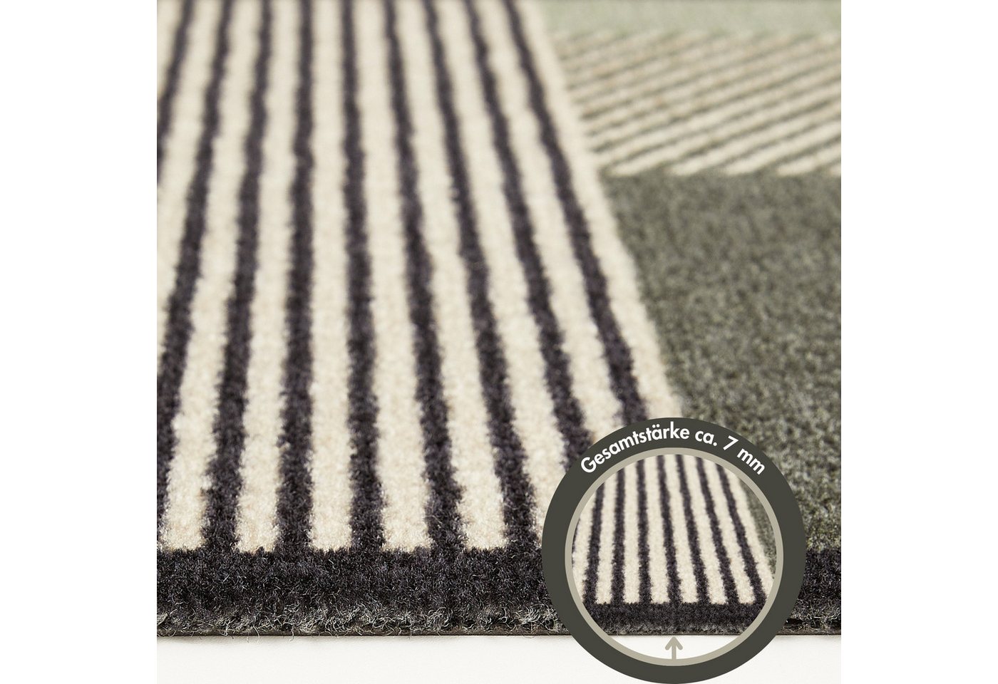 Barbara Becker Fußmatte Sense, rechteckig, Höhe: 7 mm, Schmutzfangmatte, modernes Design, waschbar, auch als Läufer – Bild 3 von 5