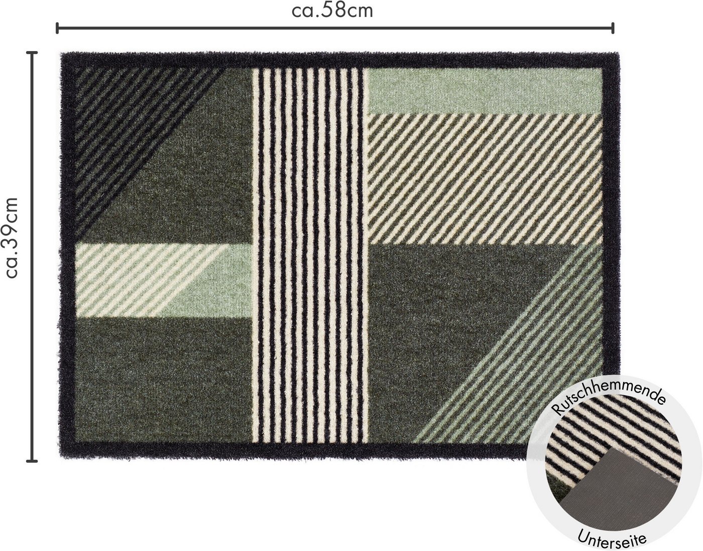 Barbara Becker Fußmatte Sense, rechteckig, Höhe: 7 mm, Schmutzfangmatte, modernes Design, waschbar, auch als Läufer – Bild 5 von 5