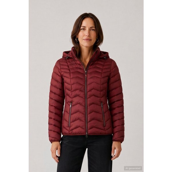 Barbara Lebek Steppjacke Übergangsjacke, Herbstjacke oder Damenjacke mit abnehmbarer Kapuze