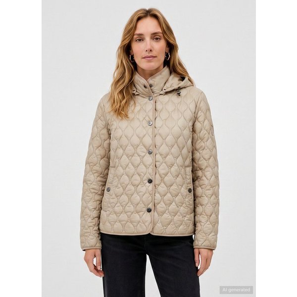 Barbara Lebek Steppjacke Übergangsjacke, Herbstjacke oder Damenjacke mit abnehmbarer Kapuze