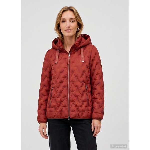 Barbara Lebek Steppjacke Übergangsjacke, Herbstjacke oder Damenjacke mit abnehmbarer Kapuze