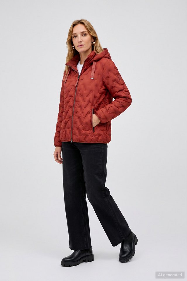 Barbara Lebek Steppjacke Übergangsjacke, Herbstjacke oder Damenjacke mit abnehmbarer Kapuze – Bild 3 von 5